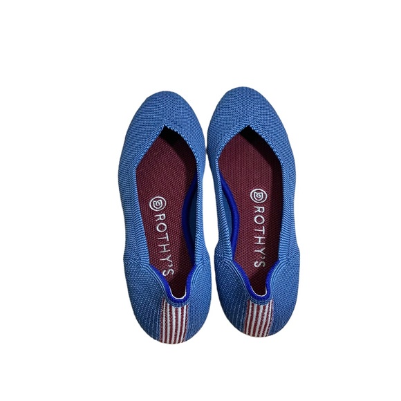 Rothy’s Indigo The Flat Mini Stripe - Picture 2 of 8